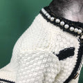 Hundestrickpullover für kleine Rassen, schwarz-weiss – Bild 3 | LuxeStyle