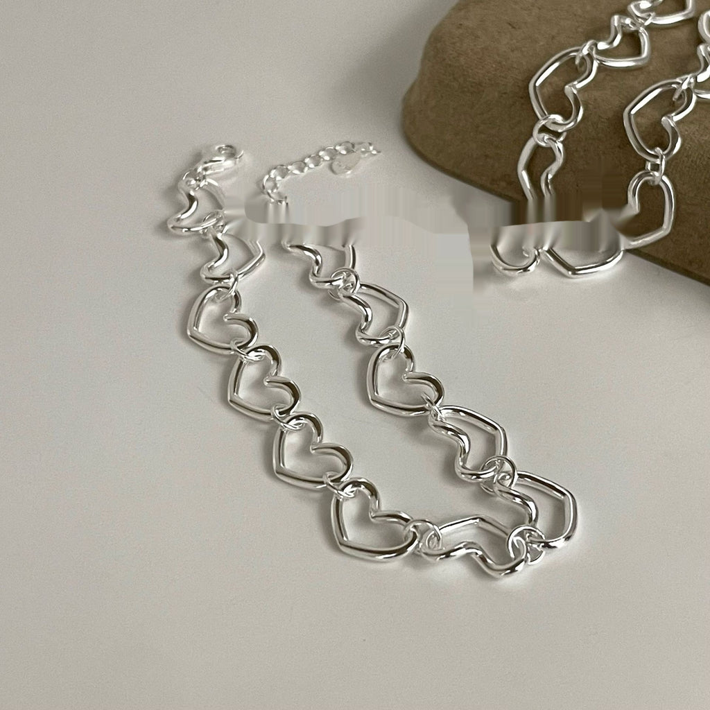 S925 Sterling Silber Herz Armband – Bild 2 | LuxeStyle