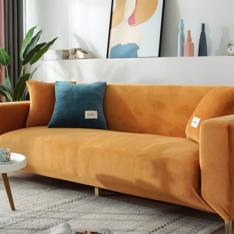 Elastischer Sofaüberzug aus Flanell