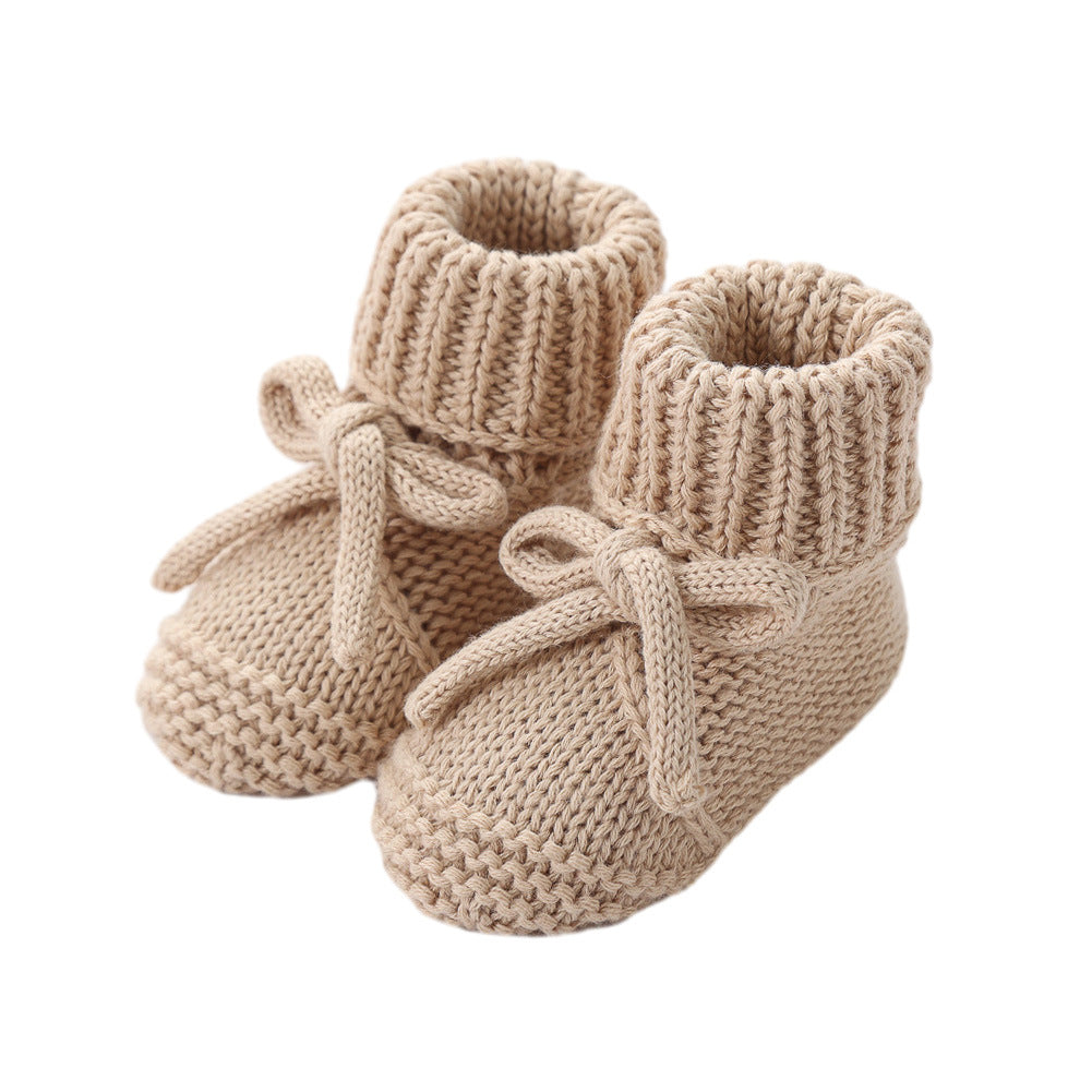 Strickschuhe für Kleinkinder mit Schleife | LuxeStyle