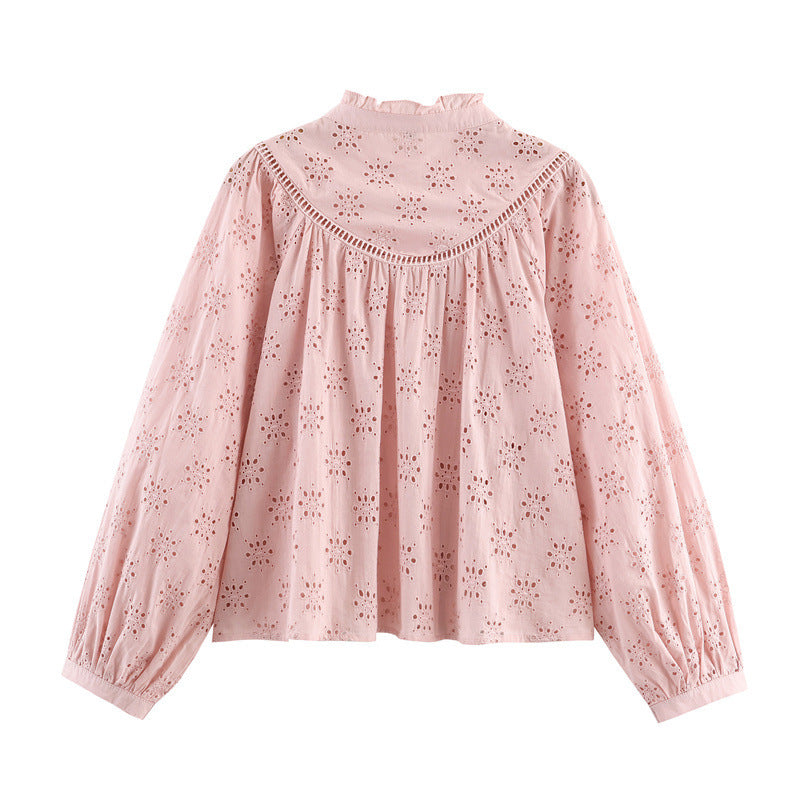 Lässiges Langarmshirt mit Stickerei – Bild 5 | LuxeStyle