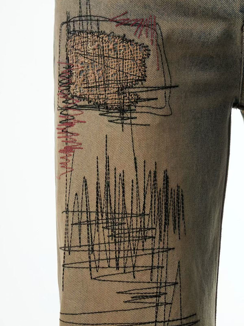 Geradehose aus Stretchfreiem Stoff