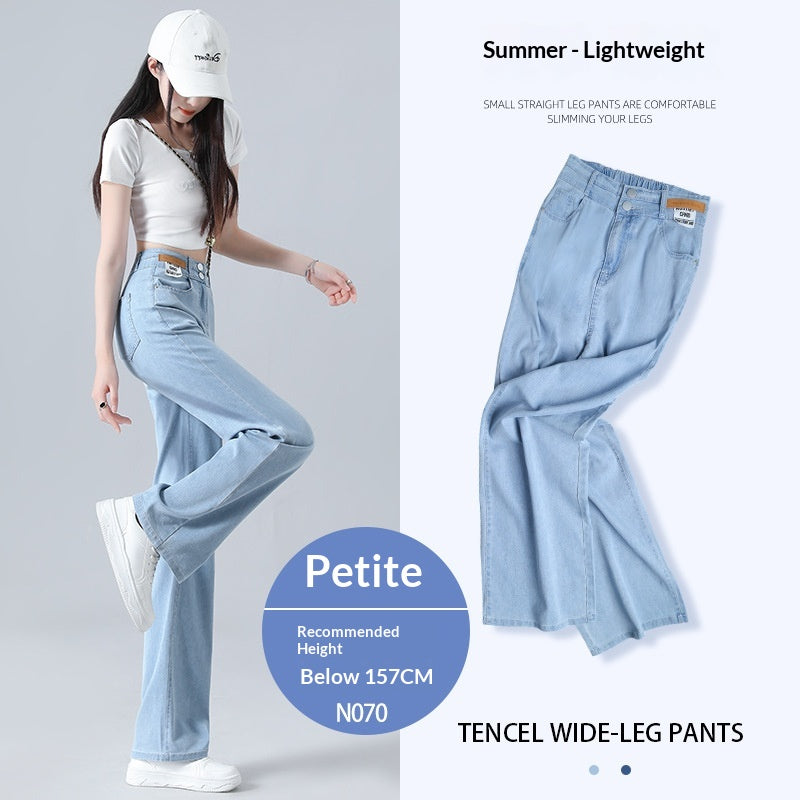High-Waist Tencel Jeans mit weitem Bein
