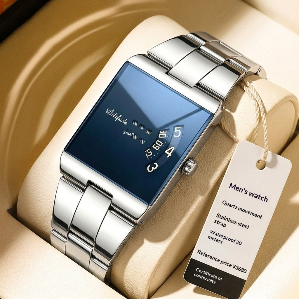 Quadratische Quarz-Uhr mit Edelstahlarmband, wasserdicht – Bild 14 | LuxeStyle