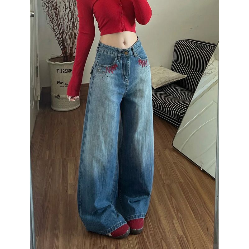 Retro Jeans mit hoher Taille