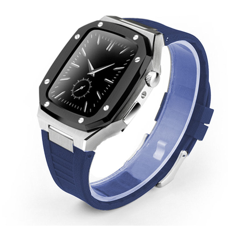 Smartwatch-Gehäuse aus Metall mit Kautschukarmband – Bild 7 | LuxeStyle