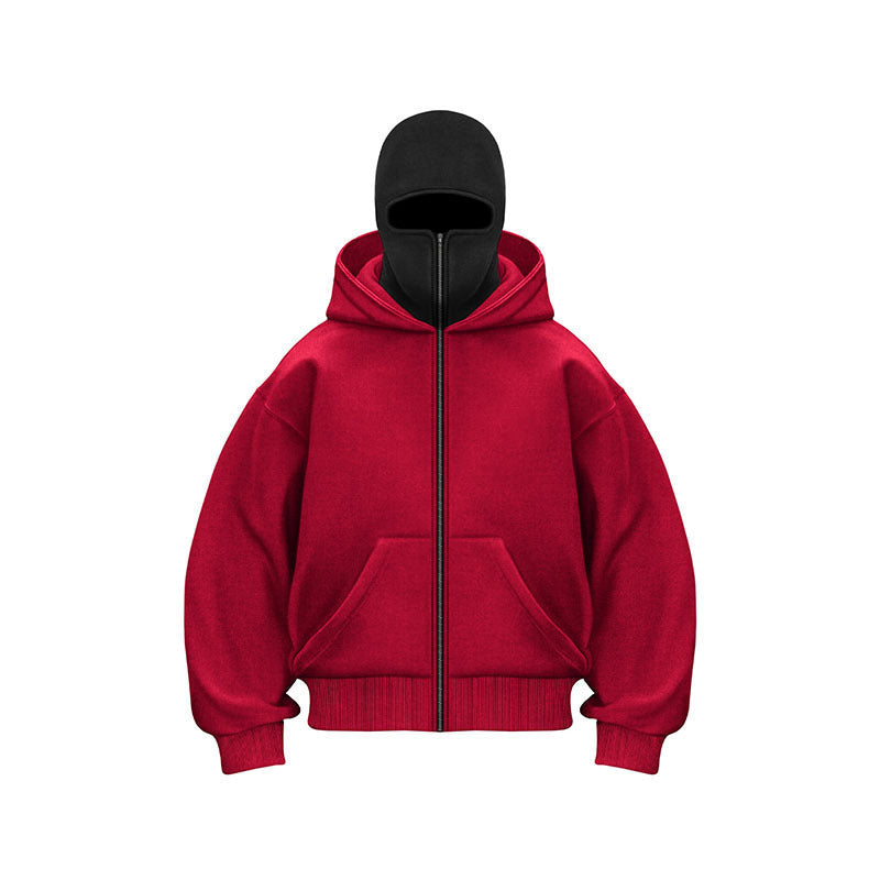 Unisex Kapuzenpullover mit Doppelreissverschluss
