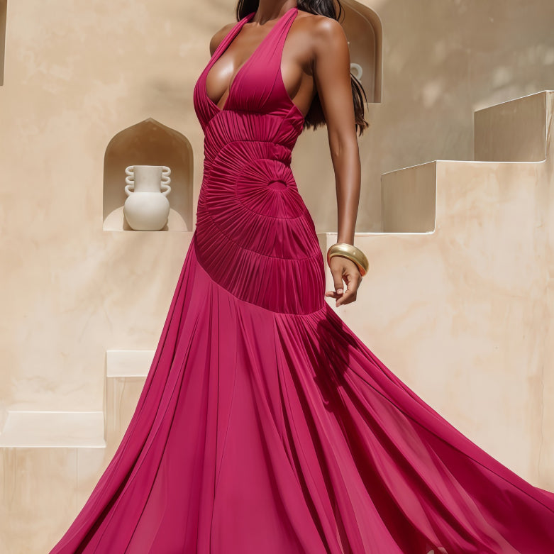 Elegantes Abendkleid mit tiefem Rückenausschnitt