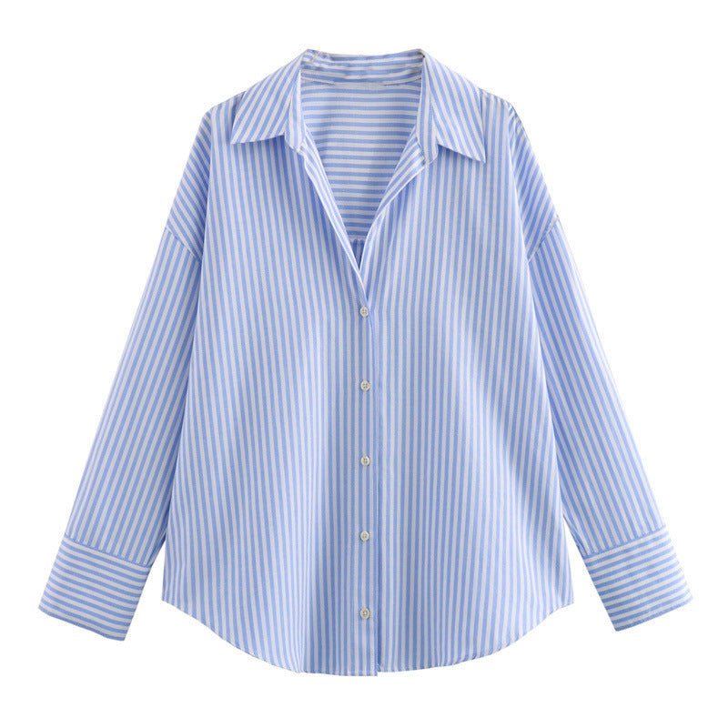 Lockeres Langarm-Oxford-Shirt | LuxeStyle