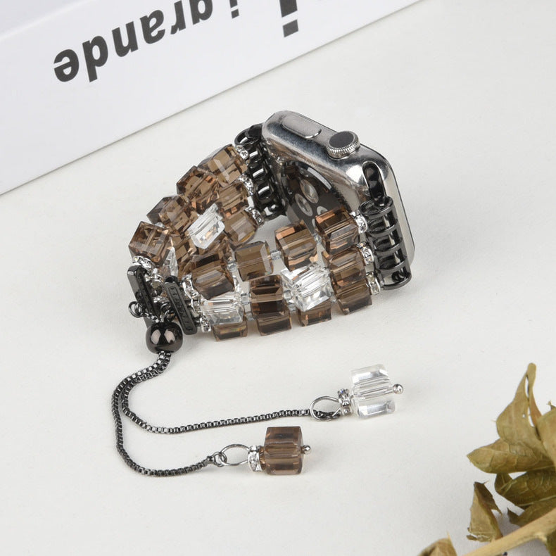 iWatch Armband mit grossen quadratischen Kristallen – Bild 8 | LuxeStyle