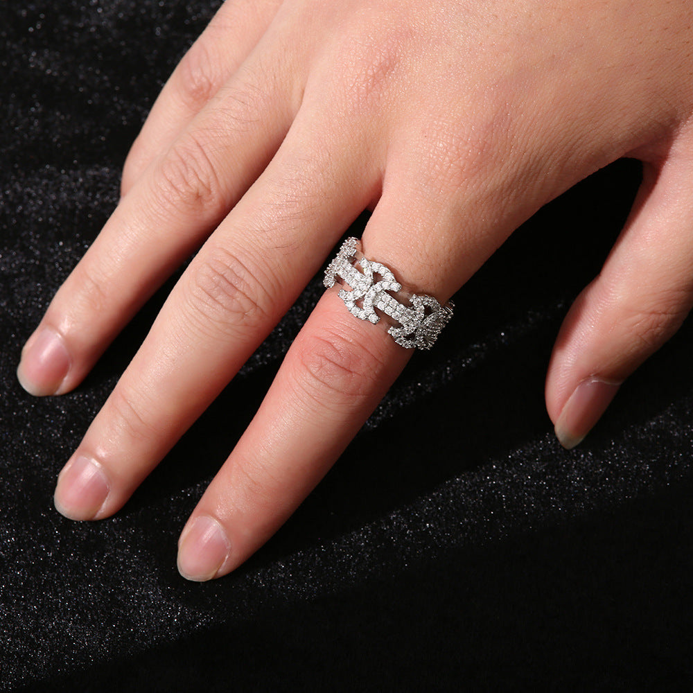 Geometrischer Ring mit Zirkonia – Bild 7 | LuxeStyle