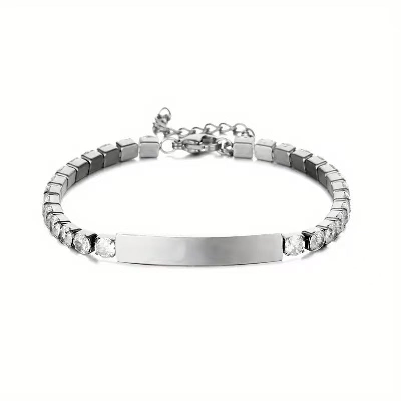 Gekrümmtes Stahl-Bracelet, lang, casual