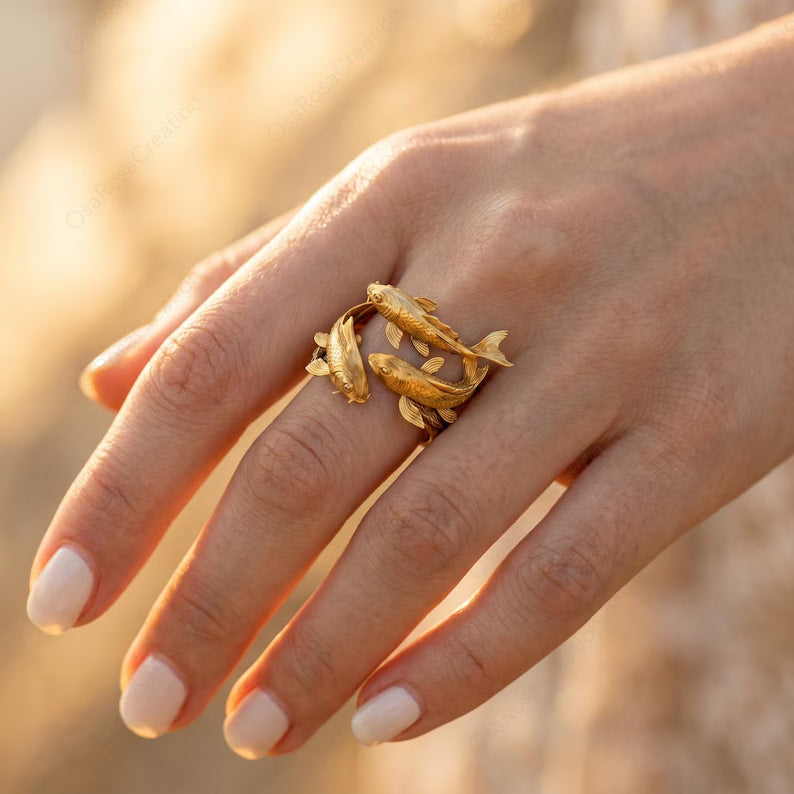 Ring «Karpfen» vergoldet