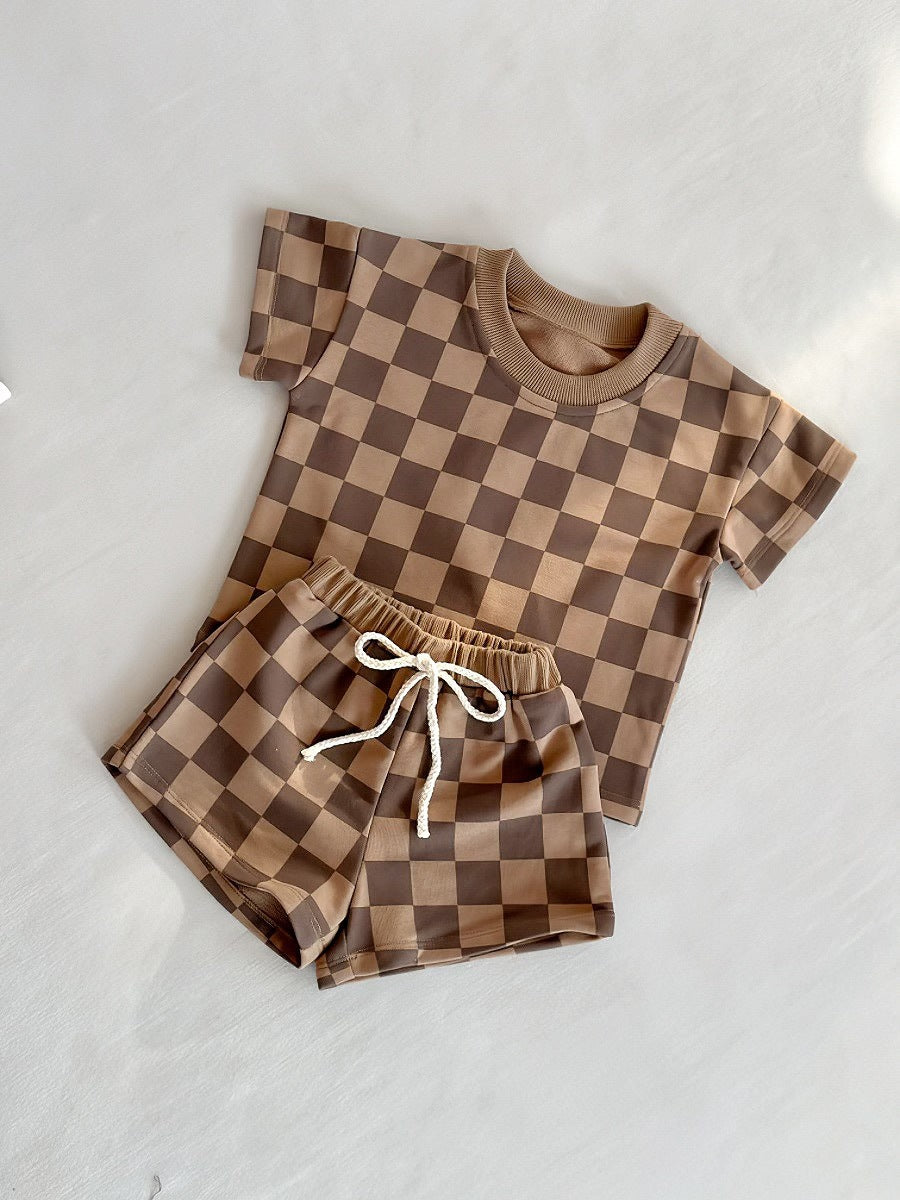 Baby-Shorts-Set mit kariertem Hemd – Bild 9 | LuxeStyle