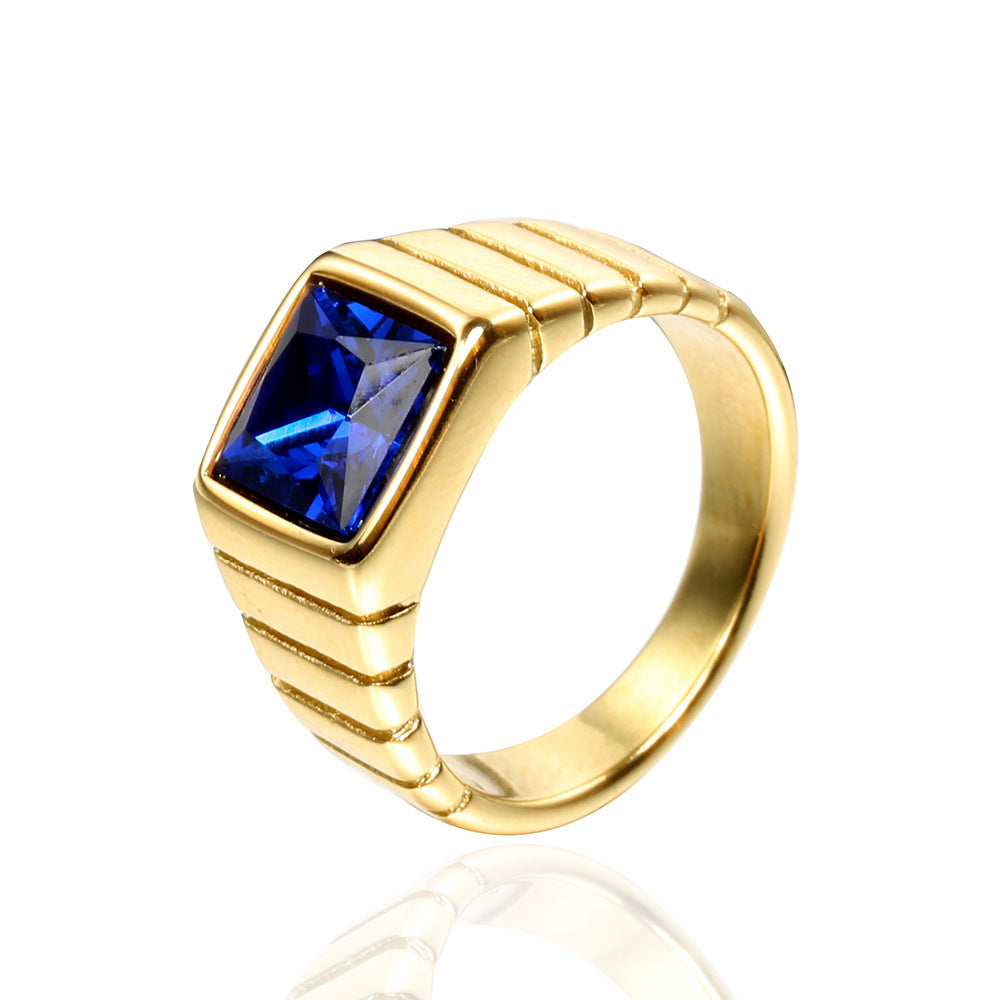 Unisex Retro Stein Ring