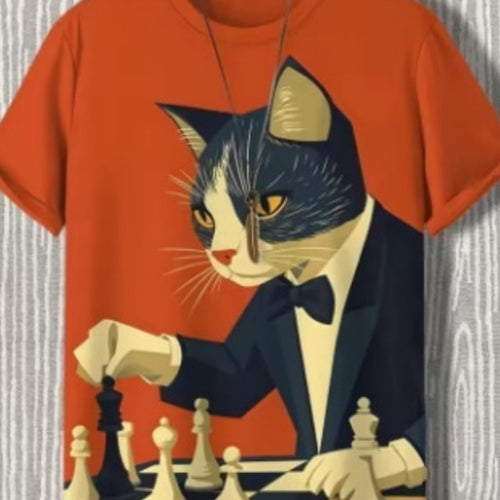 3D Reisekatzen-T-Shirt für Herren