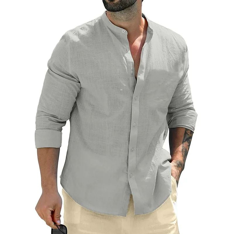 Herren Langarmhemd aus Baumwolle – Bild 3 | LuxeStyle