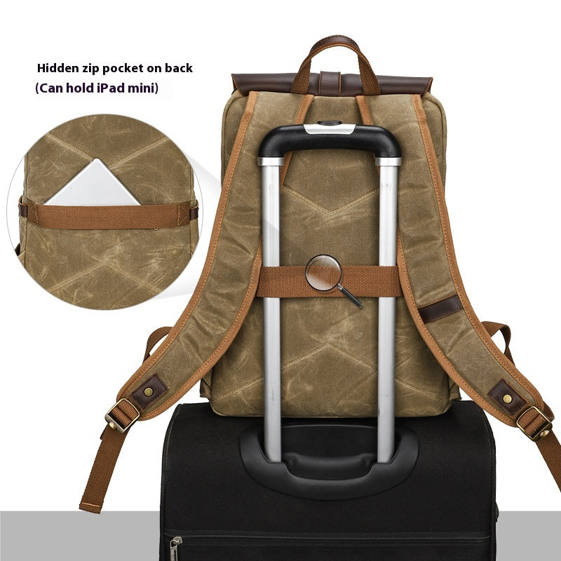 Wasserdichter Canvas-Rucksack mit Batik-Muster – Bild 11 | LuxeStyle