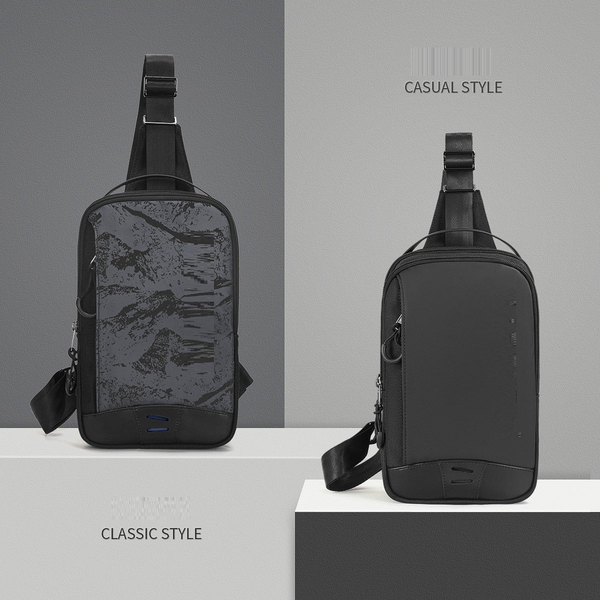 Leichte, stylische Camouflage-Brusttasche | LuxeStyle