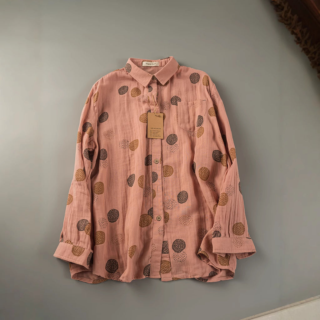 Japanisches Double-Layer Baumwollgaze Langarmshirt – Bild 8 | LuxeStyle