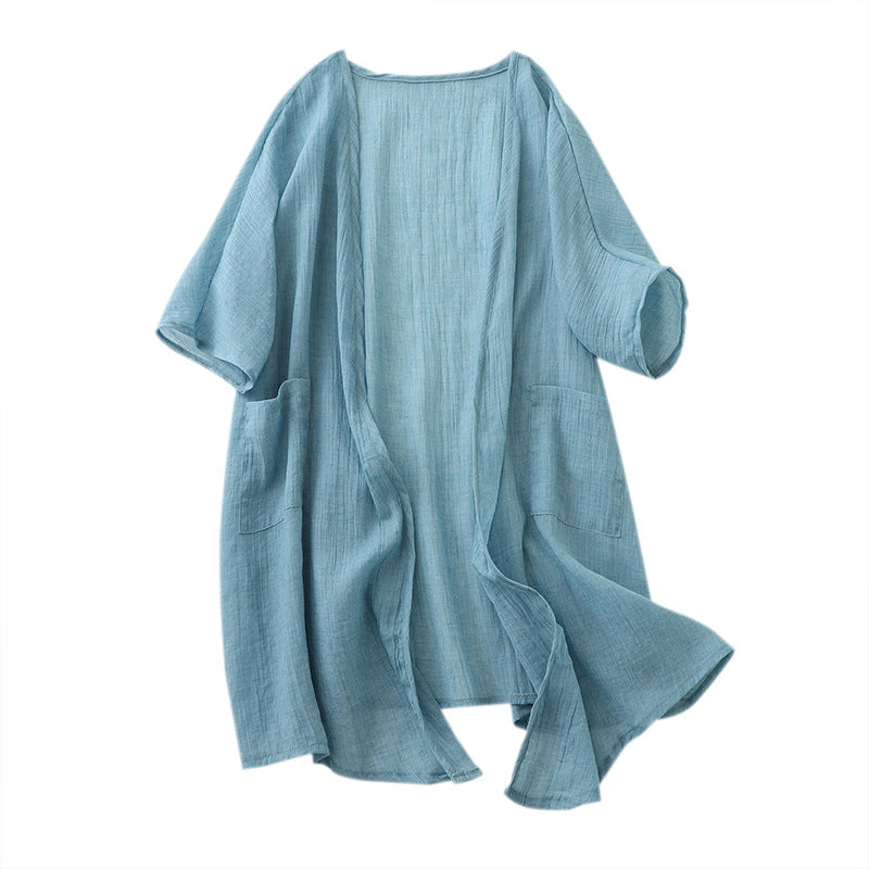 Midi-Shawl-Mantel für Damen