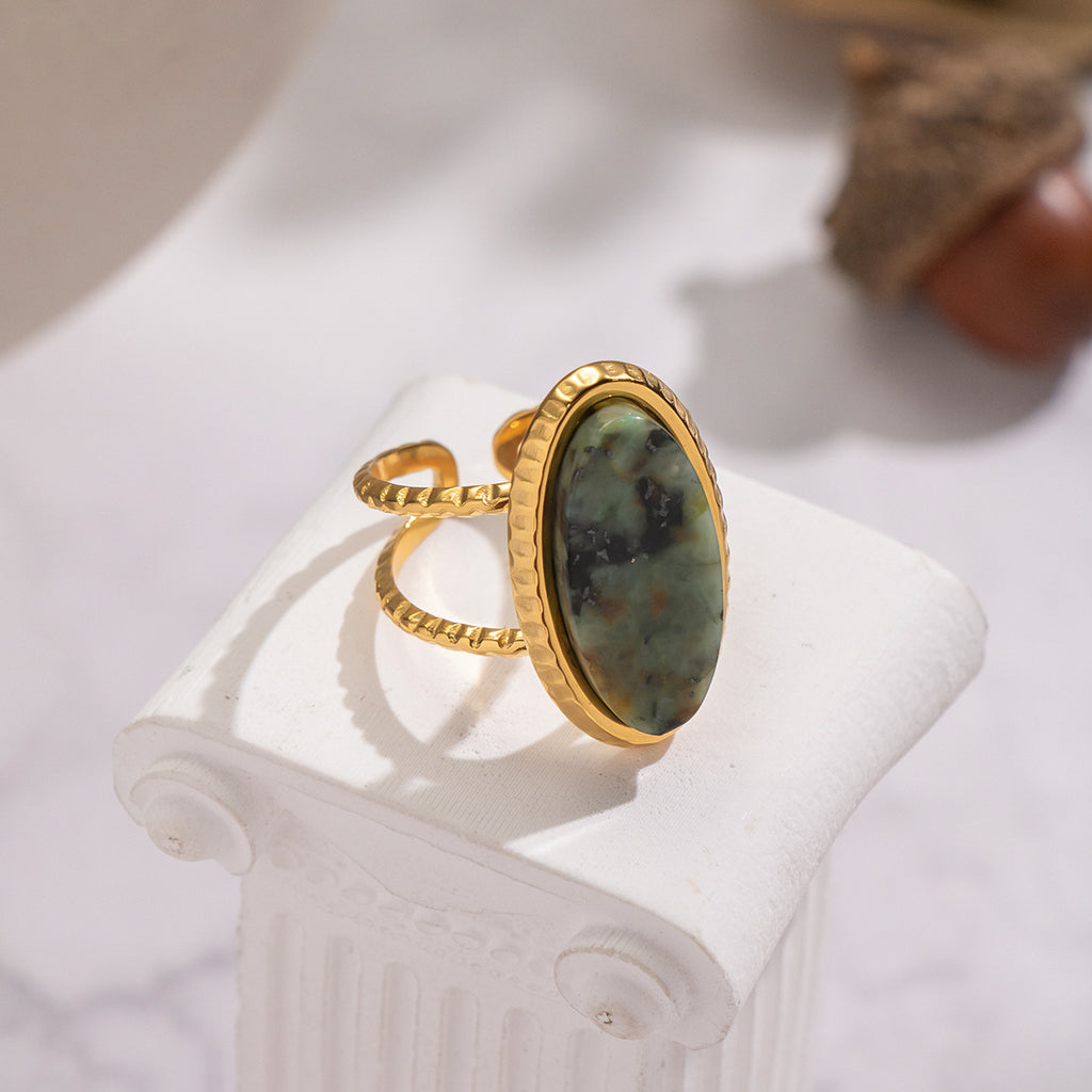 Vintage Naturstein Ring für Frauen – Bild 2 | LuxeStyle