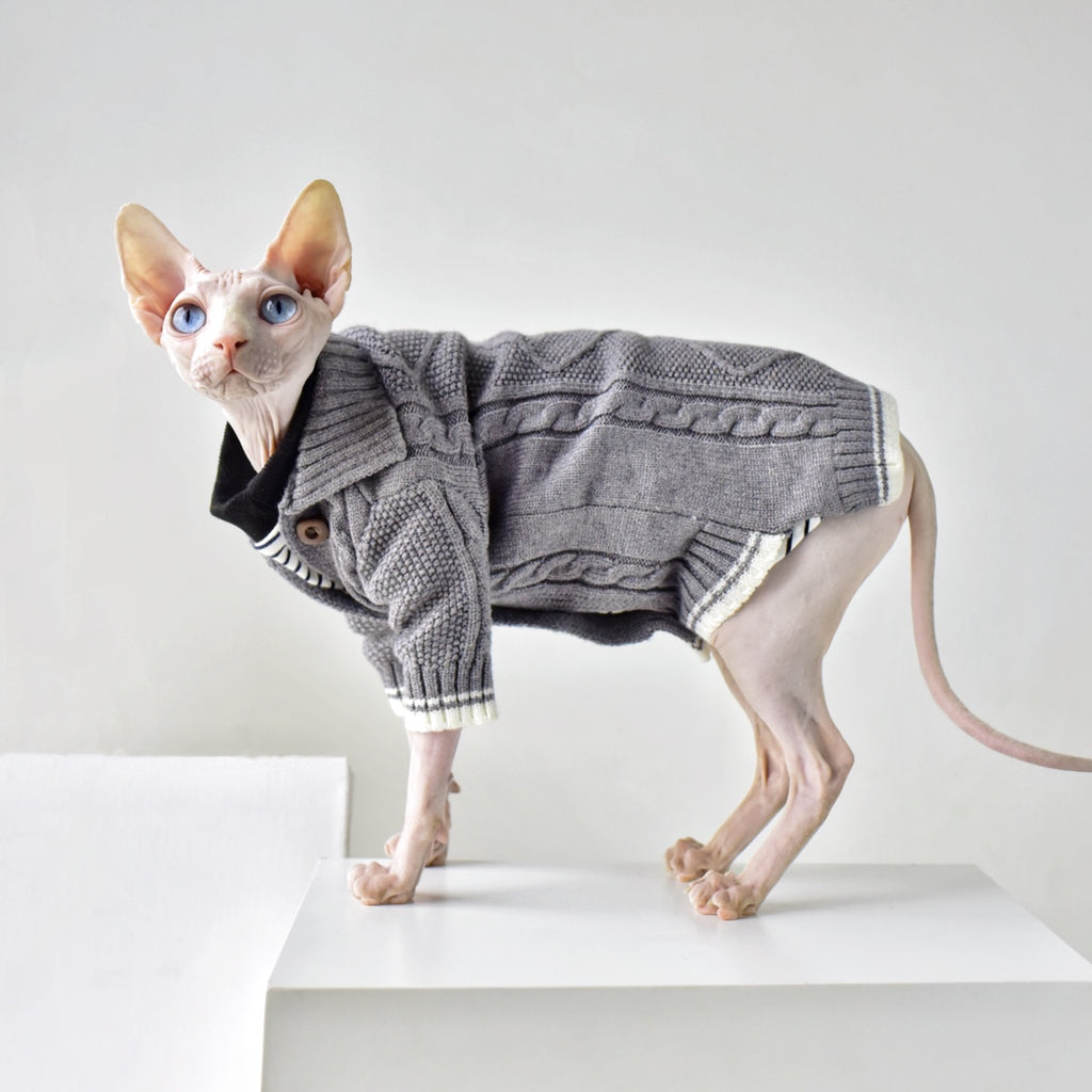 Vier Jahreszeiten Cardigan für haarlose Katzen – Bild 4 | LuxeStyle