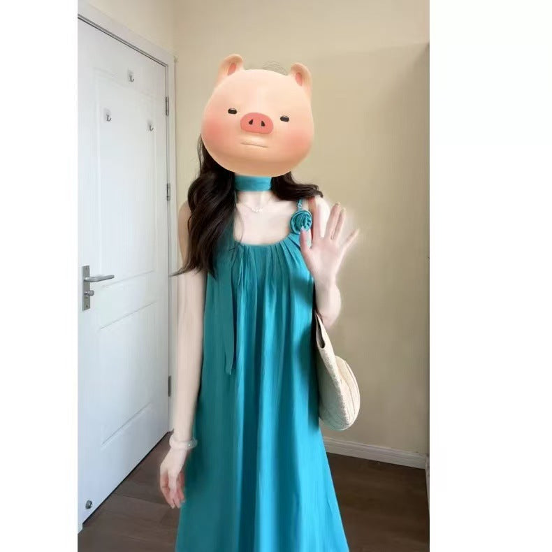 Elegantes langes Kleid im französischen Stil