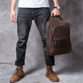 Retro-Lederrucksack für Herren – dunkelbraun | LuxeStyle
