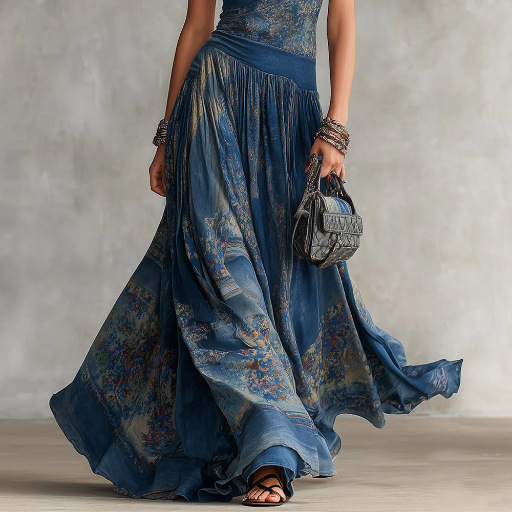 Ärmelloses Tanktop-Kleid mit Digitaldruck