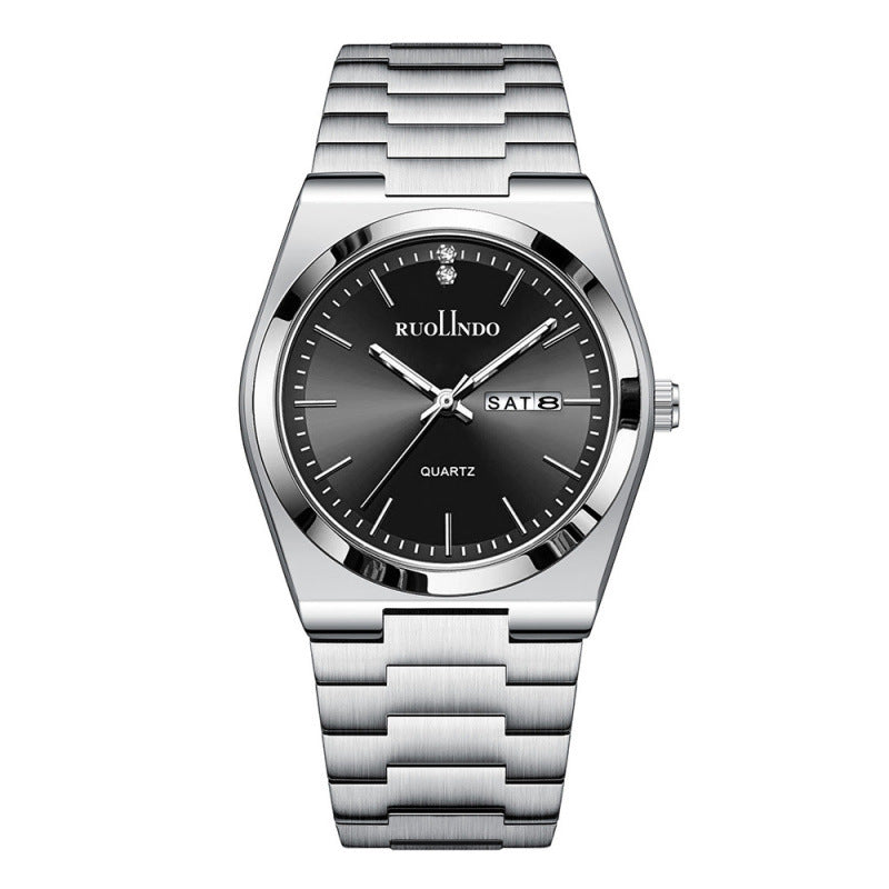 Dünne Herrenarmbanduhr mit Schmetterlingsverschluss