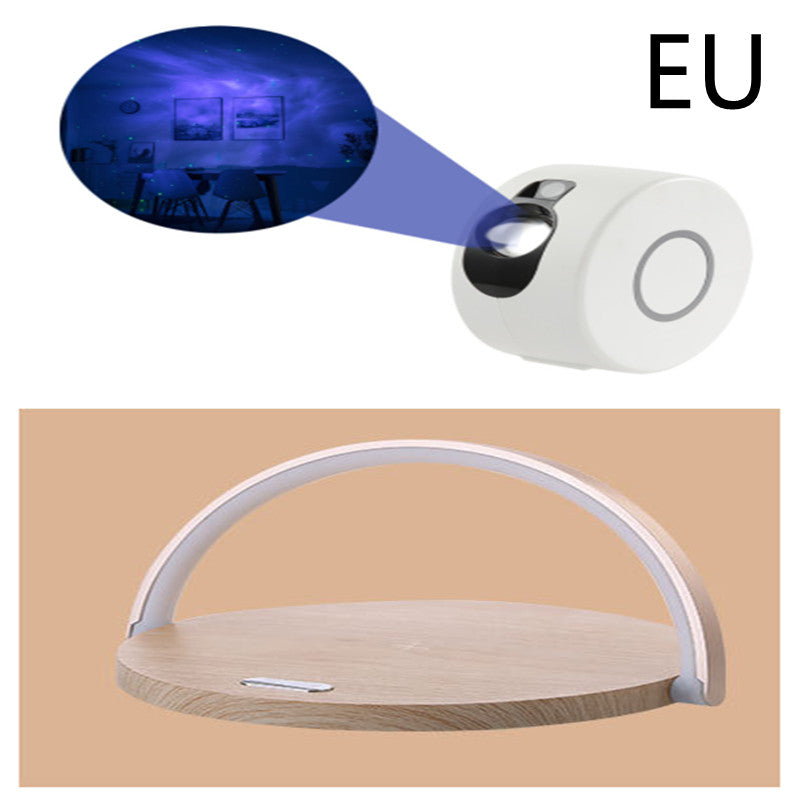 Kabellose Qi-Ladestation mit Tischlampe
