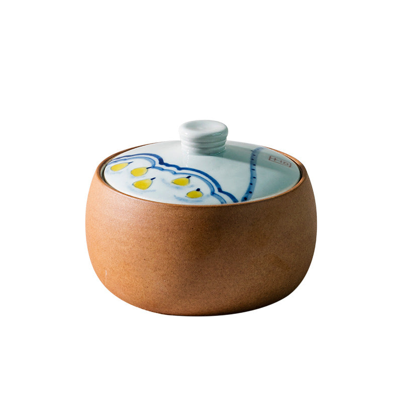 Keramikschale mit Deckel und Blumenmuster – Bild 1 | LuxeStyle