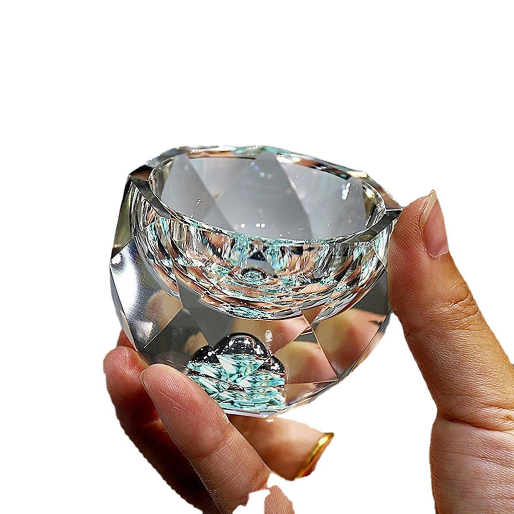 Diamant-Kristallglas mit Goldfolie oder Türkis