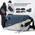Crossbody Messenger Bag aus Nylon, blau | LuxeStyle