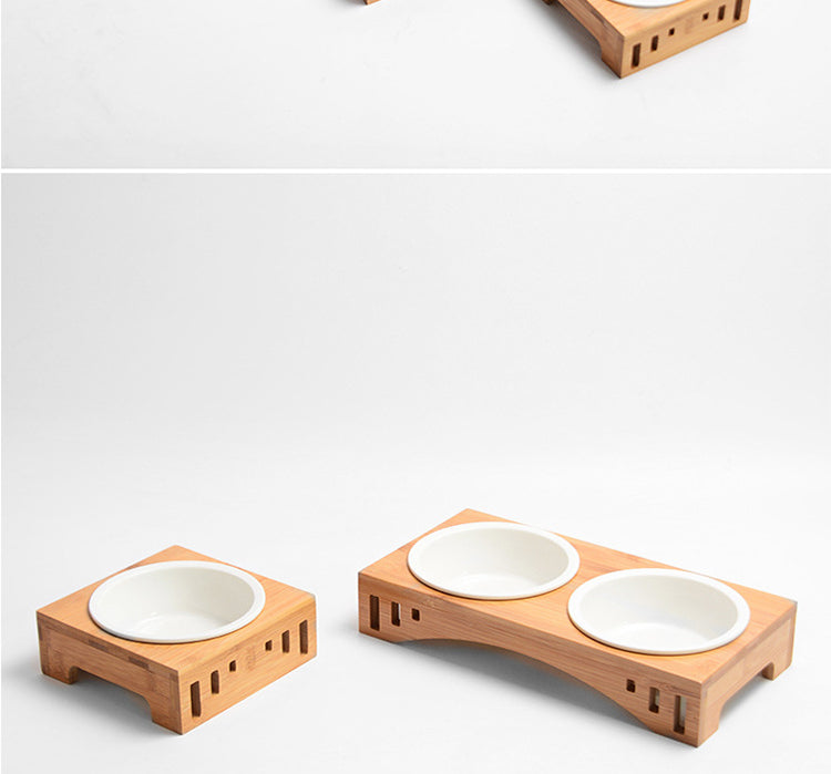 Fressnapf aus Bambusholz mit Bogen-Design – Bild 5 | LuxeStyle