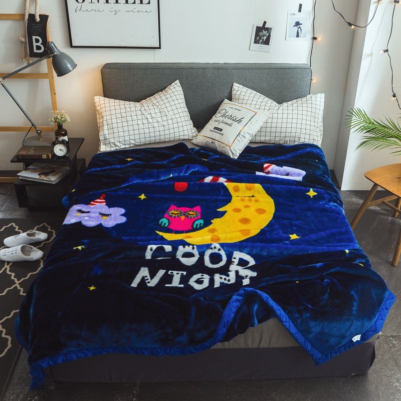 Warme Doppel-Lagen Coral-Fleece-Decke