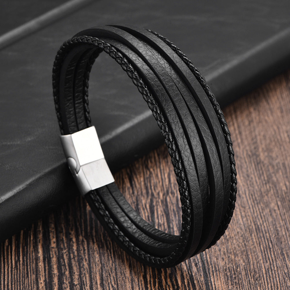 Stahl- und Lederarmband – Bild 2 | LuxeStyle