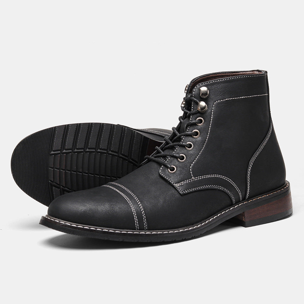 Vintage Casual Leder Boots für Herren