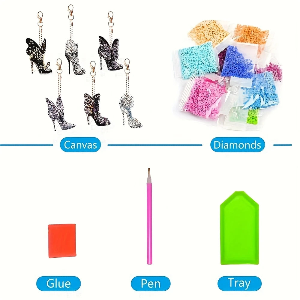 DIY Diamantmalerei Schlüsselanhänger Absatzmuster für Einsteiger