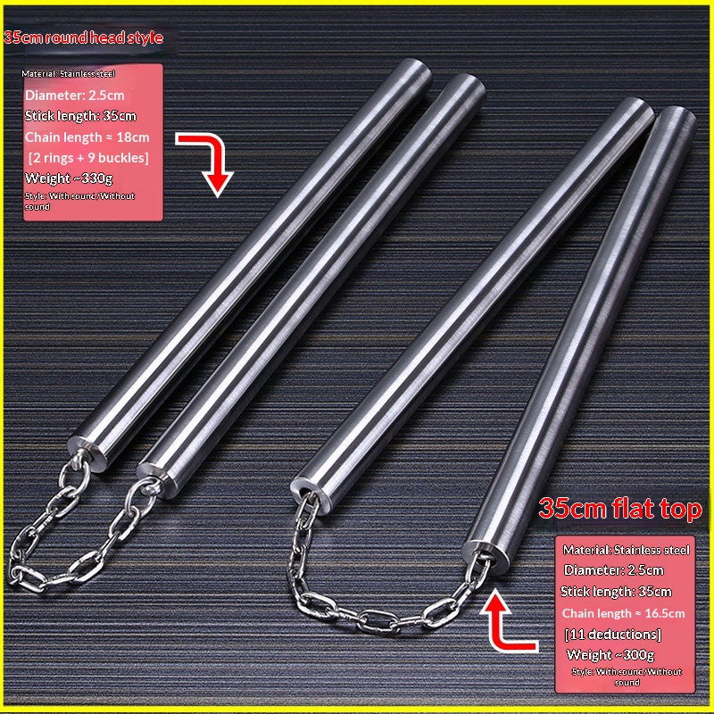 Edelstahl Nunchaku, 35 cm