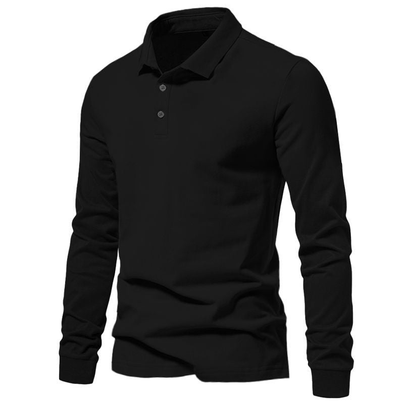Herren Langarm-Polo aus Kaninchenhaar-Mix