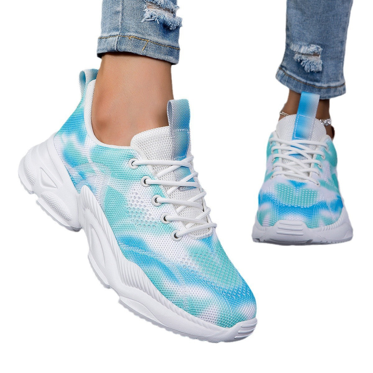 Freizeit-Sneaker mit Blumenmuster