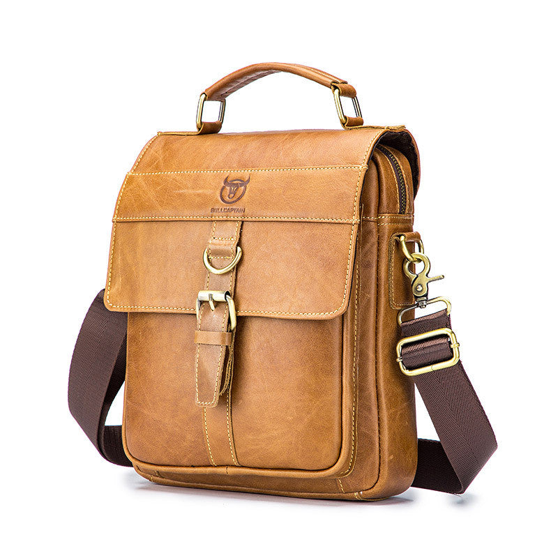 Cowhide-Messenger Tasche mit Magnetverschluss – Bild 9 | LuxeStyle