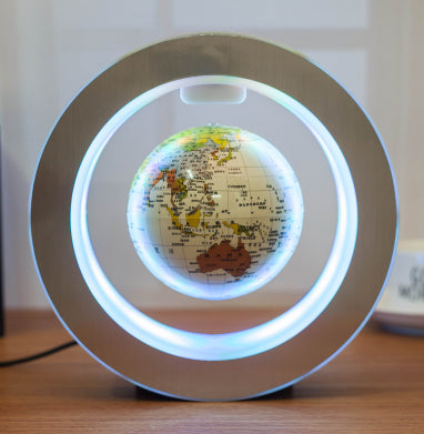 Schwebende LED-Weltkarte mit Magnetlevitation