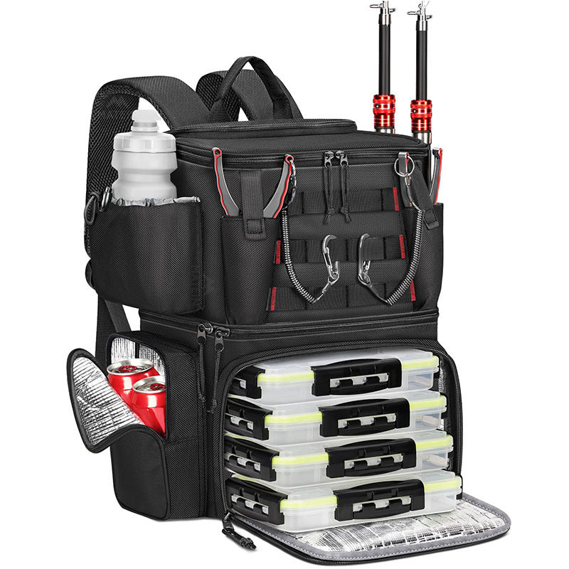 Wasserdichter Oxford-Stoff Angelrucksack – Ansicht 7