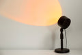 Sunset projection lamp warm glow in a room