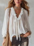 Lockeres V-Neck-Shirt – Bild 11 | LuxeStyle