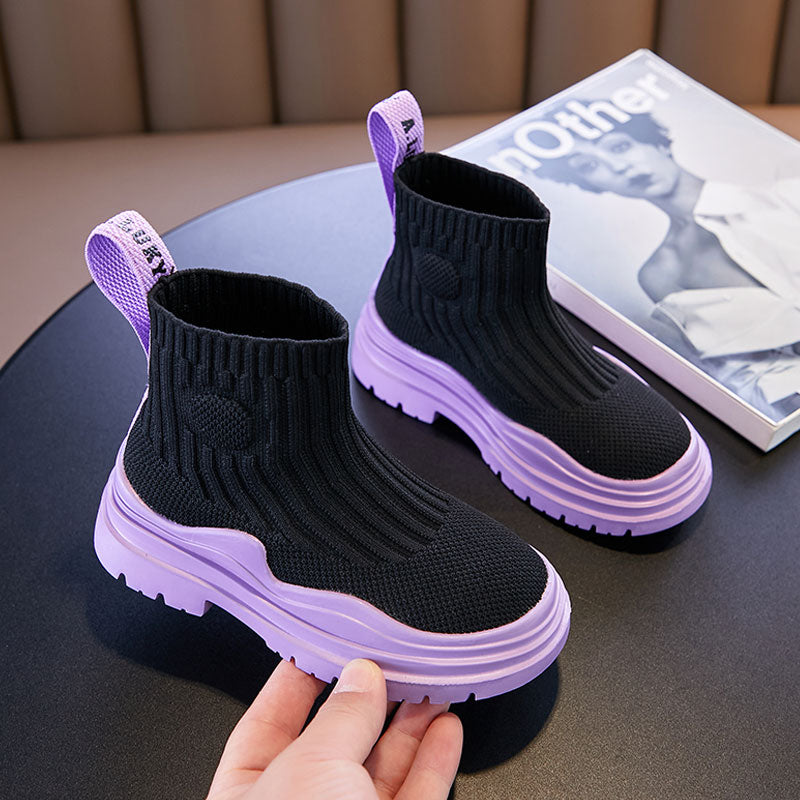 Hohe Kinderstiefel mit atmungsaktivem Mesh – Bild 2 | LuxeStyle