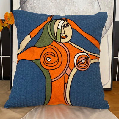 Besticktes Kissen Picasso Abstrakt
